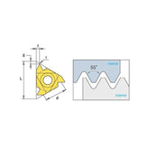 55°Partialprofile (Left)Extrnal/Internal - Makotools Industrial Supply Tools for Metal Cutting