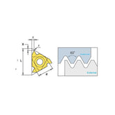60°Partialprofile (Right) Extrnal/Internal - Makotools Industrial Supply Tools for Metal Cutting