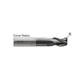 Corner Radius JAI39 Series , Carbide, 3 Flute Extended Length - Chip Breaker ALU-POWER HPC End Mills 1/4~1