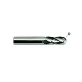 Flat Shank E5250 Series, Carbide, 4 Flute Regular Length Ball Nose CARBIDE End Mills 1/8~1