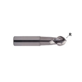 Flat Shank E5974 Series , Carbide, 2 Flute 50° Helix Stub Cut Length Ball Nose with Neck ALU-POWER HPC End Mills 1/4~3/4
