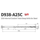 G-D938-A25C 25D Internal Coolant Twist Deep Drills for Steel - Big-tools Industrial Supply Tools for Metal Cutting