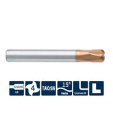 G-FH200-R4-H 4 Flutes, Corner Radius - Big-tools Industrial Supply Tools for Metal Cutting