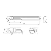G-GMT-UR 90° In-cut Profile Turning G-GMT-UR30R10L10 G-GMT-UR40R10L15 - Big-tools Industrial Supply Tools for Metal Cutting