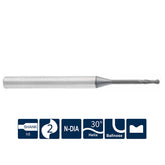 G-SG200-M-BN2 2 Flute Ballnose End Reduce Neck Coated Endmills - Big-tools Industrial Supply Tools for Metal Cutting