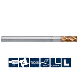 G-SH260-RN4-H  4 Flutes, Corner Radius, Long Neck - Big-tools Industrial Supply Tools for Metal Cutting