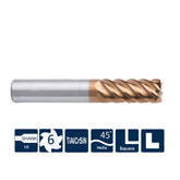 G-SH260-S6-H  6 Flutes, Standard Length, Square - Big-tools Industrial Supply Tools for Metal Cutting