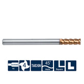G-SH260-SH4A-H 4 Flutes, Long Shank, Square,45°Helix Angle - Big-tools Industrial Supply Tools for Metal Cutting
