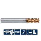 G-SH260-SL4A-H  4 Flutes, Long Flute, Square,45°Helix Angle - Big-tools Industrial Supply Tools for Metal Cutting