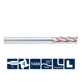 G-SH360-RH4  4 Flutes, Corner Radius, with Long Shank Length - Big-tools Industrial Supply Tools for Metal Cutting