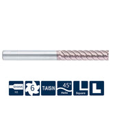 G-SH360-SL6  6 Flutes, Long Flute,Square - Big-tools Industrial Supply Tools for Metal Cutting