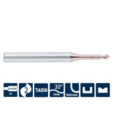 G-SHM200-BN2 2 Flutes with Extended Neck, Ballnose D3.5~6 - Big-tools Industrial Supply Tools for Metal Cutting