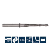 G-SM200-KL2  2 Flutes, Ballnose, with Long Neck - Big-tools Industrial Supply Tools for Metal Cutting