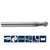G-SP210-BH2 2 Flute Ballnose Long Shank Coated Endmills - Big-tools Industrial Supply Tools for Metal Cutting