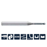 G-SPM200-BN2 2 Flutes with Extended Neck, Ballnose D3.5~6 - Big-tools Industrial Supply Tools for Metal Cutting