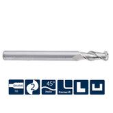 G-UA100-RH2 2 Flute Corner Radius Long Shank Endmills - Big-tools Industrial Supply Tools for Metal Cutting