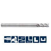 G-UA100-SH3 3 Flute Square Head Long Shank Endmills - Big-tools Industrial Supply Tools for Metal Cutting