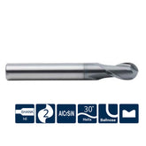 G-UP210-B2 2 Flute Ballnose Coated Endmills - Big-tools Industrial Supply Tools for Metal Cutting