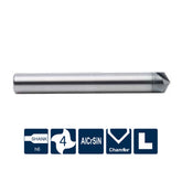 G-UP210-L120 4 Flute Chamfered Coated Endmills (120°) - Big-tools Industrial Supply Tools for Metal Cutting