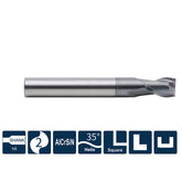 G-UP210-SS2 2 Flute Square Head Short Edge Coated Endmills - Big-tools Industrial Supply Tools for Metal Cutting