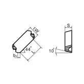 LN** Milling inserts LNCX1806AZT11L/R - Makotools Industrial Supply Tools for Metal Cutting