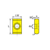 LN** Milling inserts LNE32.534 - Makotools Industrial Supply Tools for Metal Cutting