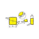 SP** Milling inserts SPCN1203/1504EDSKR - Makotools Industrial Supply Tools for Metal Cutting