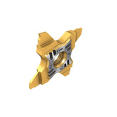 QGI 30N-P : 4 Cutting Edged Inserts with a High Positive Flat Rake for Parting and Precision Grooving