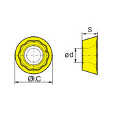 RD** milling insert  RDKT10T3MO-MM - Makotools Industrial Supply Tools for Metal Cutting