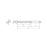 Solid carbide drills SP drill 3xD General machining 1534SP03C-(1043~2003) - Makotools Industrial Supply Tools for Metal Cutting
