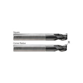 Square JAG96 & Corner Radius JAG98  , Carbide,  3 Flute Extended Length  ALU-POWER HPC End mills1/4~1