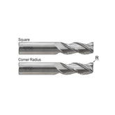 Square E5I36 & Corner Radius E5I38 Series , Carbide, 3 Flute Standard Length - Chip Breaker ALU-POWER HPC End Mills 1/8~1