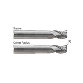 Square E5I37 & Corner Radius E5I39 Series , Carbide, 3 Flute Extended Length - Chip Breaker ALU-POWER HPC End Mills 1/4~1