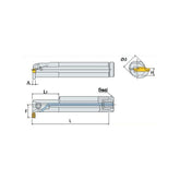 TTI R/L Tool holder for grooving A - Big-tools Industrial Supply Tools for Metal Cutting