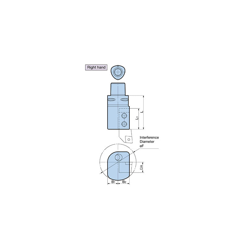 180° Type Square Tool Holder  C3/C4