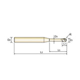 2 Flute Ball Nose for Rib Processing Carbide X-Power Pro End Mills GM886 Series Plain Shank - Big-tools Industrial Supply Tools for Metal Cutting