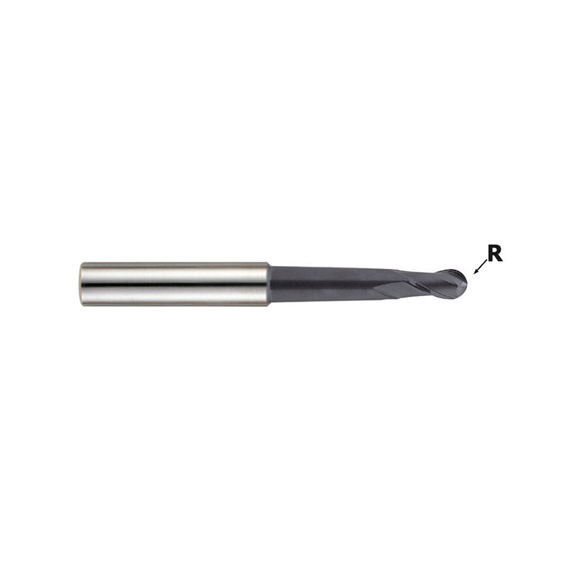 2 Flute Ball Nose with Taper Neck Carbide X-Power Pro End Mills GM963 Series Plain Shank