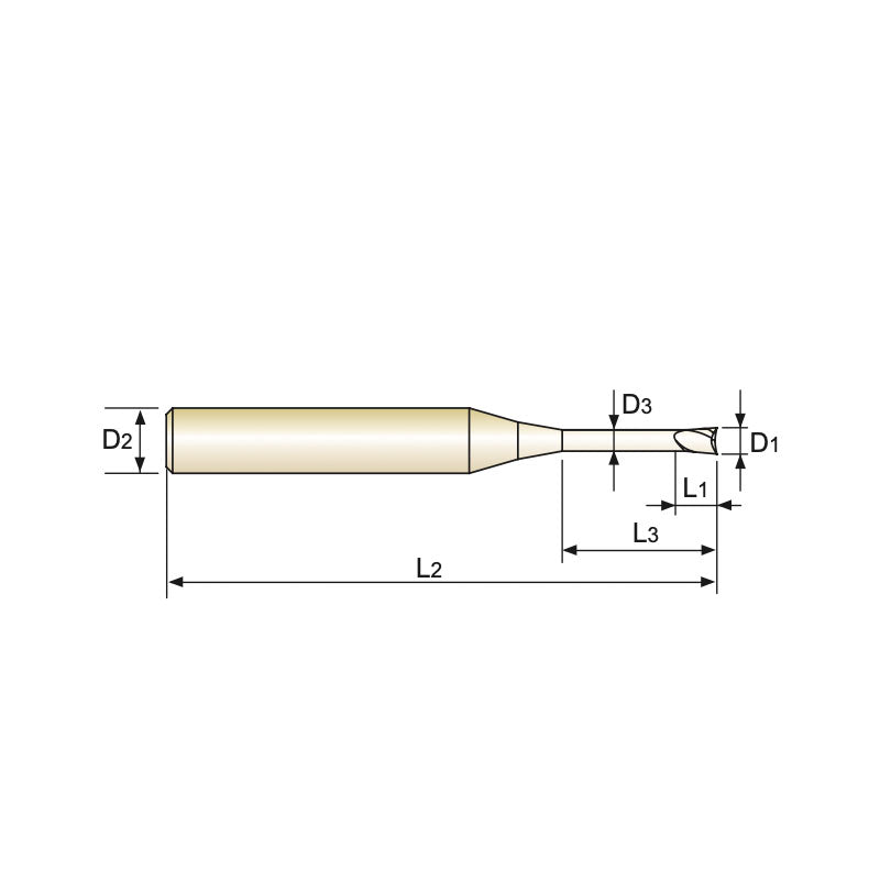 2 Flute Long Length SEM845001003～SEM845005025  Carbide 4G Mill End Mills Plain Shank SEME845 Series