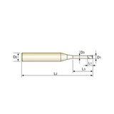 2 Flute Long Length SEM845001003～SEM845005025  Carbide 4G Mill End Mills Plain Shank SEME845 Series