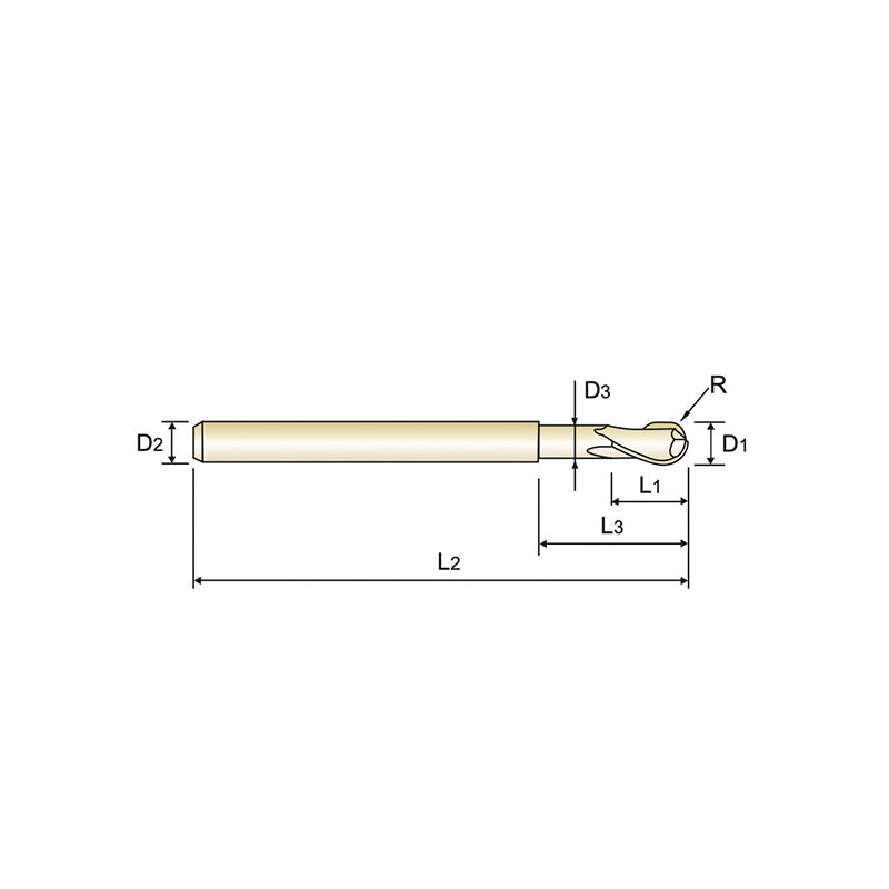 2 Flute Medium Length Ball Nose Carbide X-Power Pro End Mills GM961 Series Plain Shank
