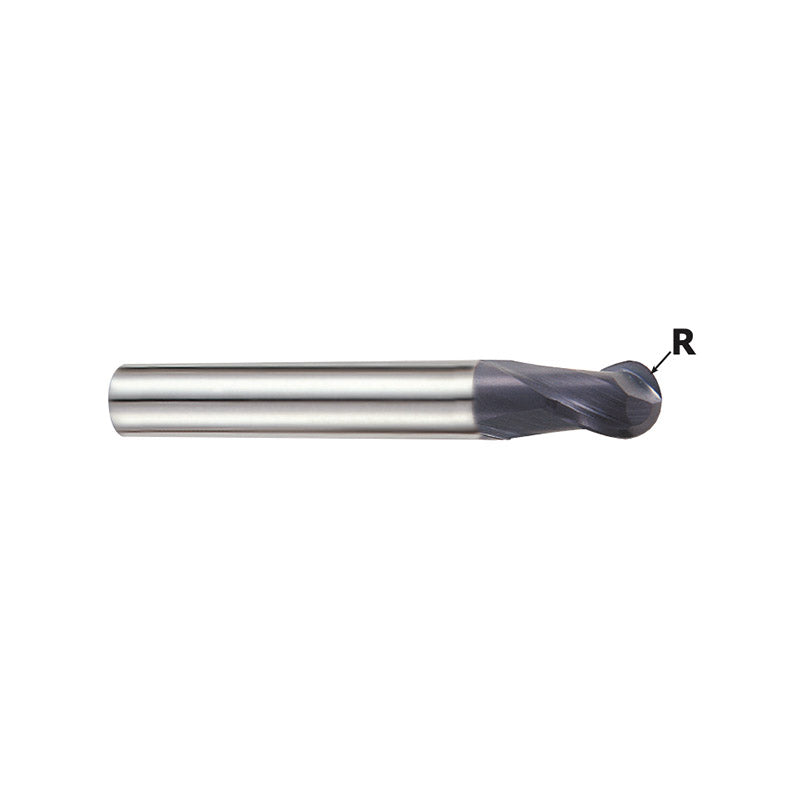 2 Flute Short Length Ball Nose Carbide X-Power Pro End Mills GM876 Series Plain Shank