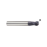 2 Flute Short Length Ball Nose Carbide X-Power Pro End Mills GM876 Series Plain Shank