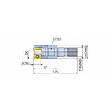 2S-TE90CV-M-05 End mills with T-FLEXTEC modular adaptation & unique high positive & rigid V shape inserts of two cutting edges for shouldering and high feed milling - Big-tools Industrial Supply Tools for Metal Cutting
