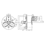 3-Jaw Pull Ball-Lock Power Chuck BC520-QS-306 BC520-QS-308 BC520-QS-310 - Big-tools Industrial Supply Tools for Metal Cutting