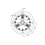 3-Jaw Stationary Chuck with Through-Hole BC550-KL-305 BC550-KL-306 - Big-tools Industrial Supply Tools for Metal Cutting