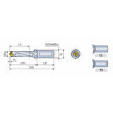 3ED-3XD (Weldon Shank) Head changeable 3 flute drills with coolant holes for high productivity - Big-tools Industrial Supply Tools for Metal Cutting