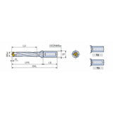 3ED-5XD (Weldon Shank) Head changeable 3 flute drills with coolant holes for high productivity - Big-tools Industrial Supply Tools for Metal Cutting