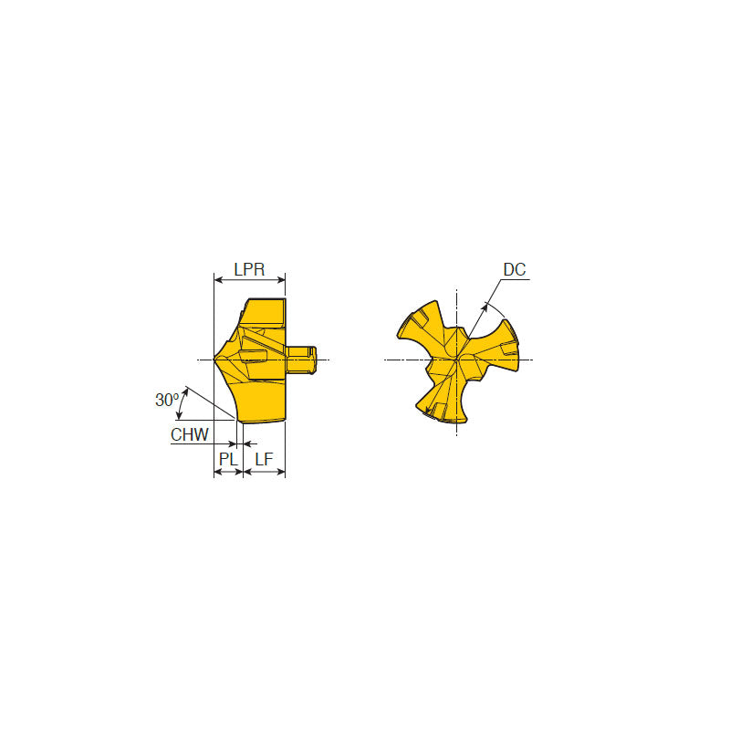 3ED ...-P+ Exchangeable 3 flute drill heads for steels and cast irons with high productivity - Big-tools Industrial Supply Tools for Metal Cutting