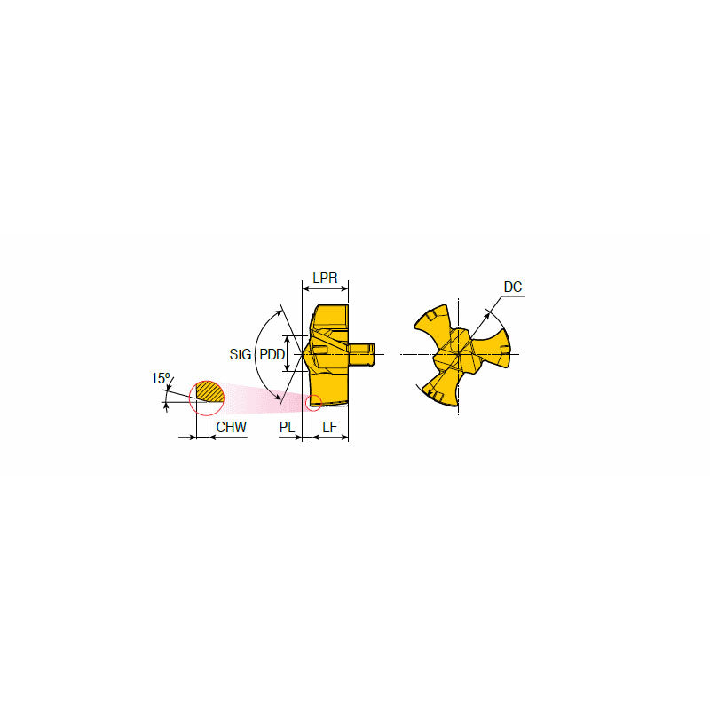 3ED ...F Exchangeable 3 flute drill heads for flat bottom hole machining with high productivity in steel and cast iron. - Big-tools Industrial Supply Tools for Metal Cutting