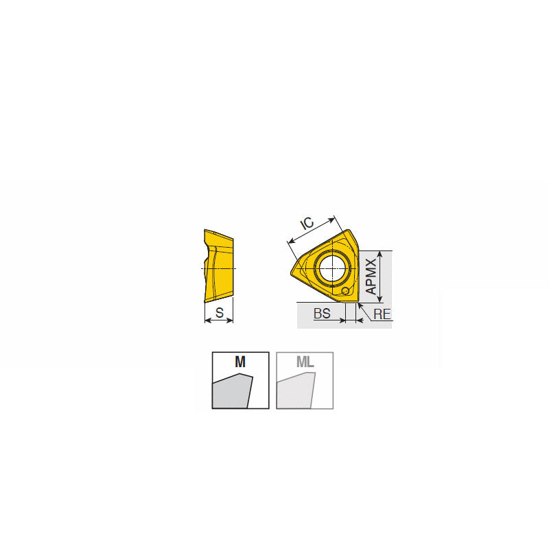 3PHT 15-M High positive inserts 3PHT with three helical cutting g edges for 90° shoulders & general machining - Big-tools Industrial Supply Tools for Metal Cutting